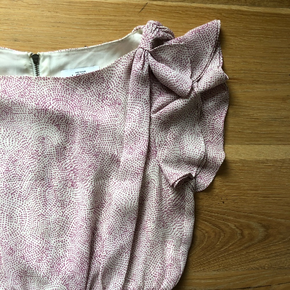 Ann Taylor Ruffle Dot Dress - Picture 4 of 8
